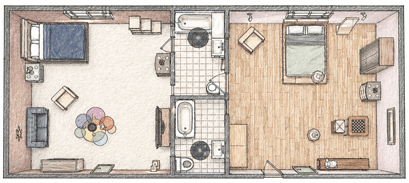 Healer apartment layout