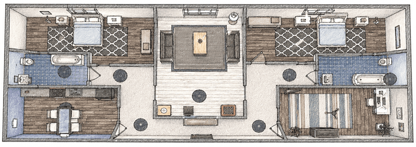 Maker apartment layout